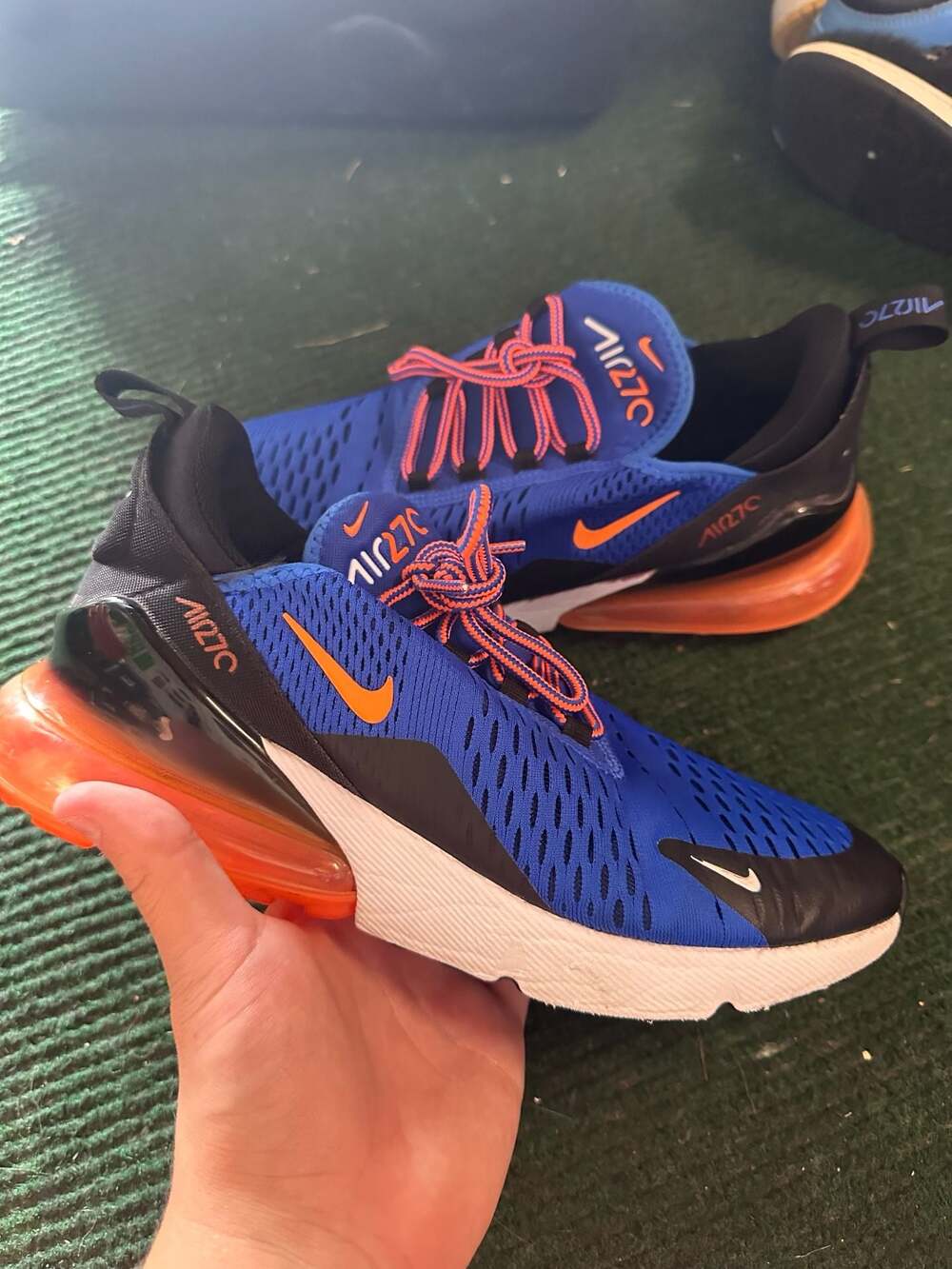 Nike Air Max 270 Racer Blue Hyper Crimson Black 7.5 Women/ 6 Youth